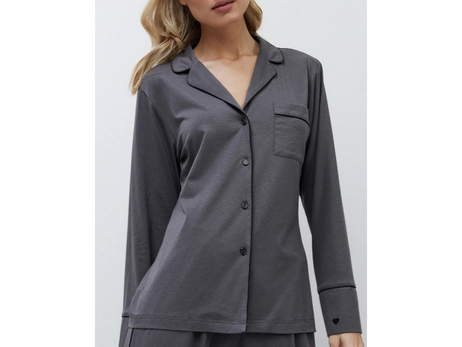 Пижама женская, рубашка и брюки Cadance grey / Aruelle Пижама женская, рубашка и брюки Cadance grey / Aruelle