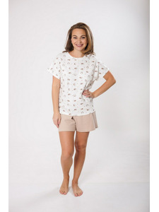 Пижама женская, футболка шорты 24-211 Ежик / Mara