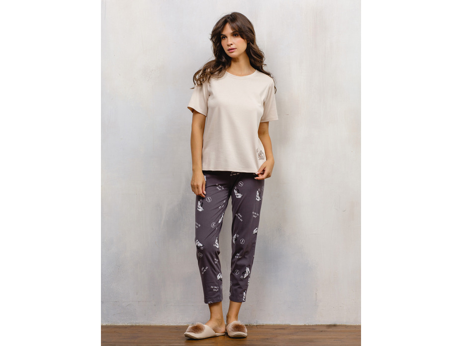 Пижама женская, футболка и брюки №644l/№559 / Дюма