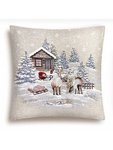 Наволочка декоративная 2101577 Северные олени гобелен 45*45 / Le Gobelin