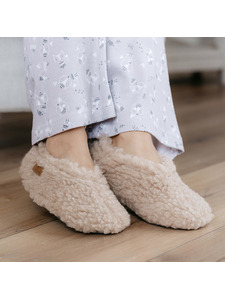 Тапочки-подследники женские Виктори бежевый / Woolhouse