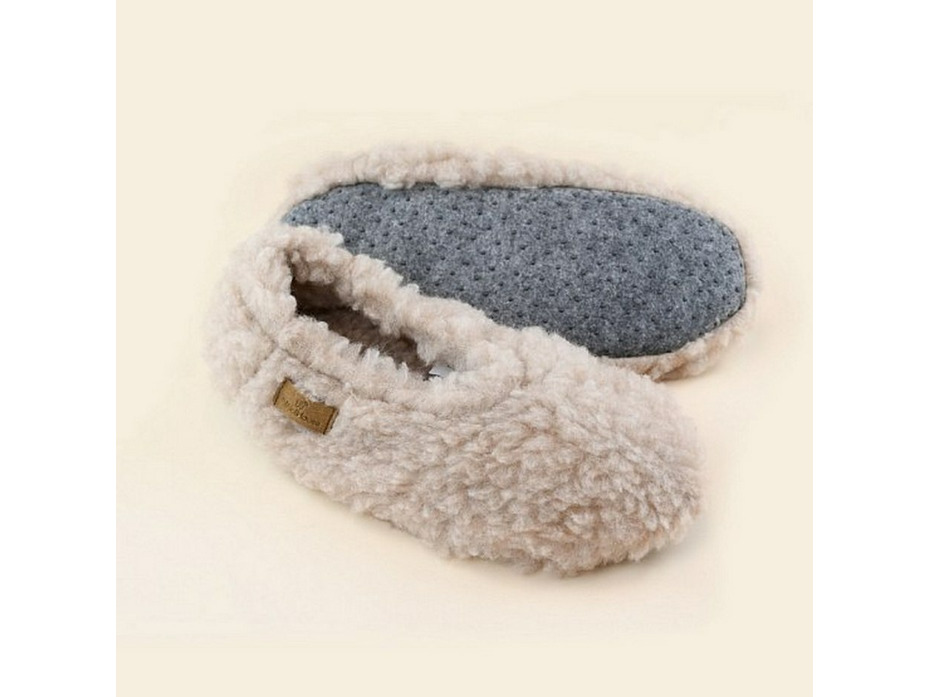 Тапочки-подследники женские Виктори бежевый / Woolhouse