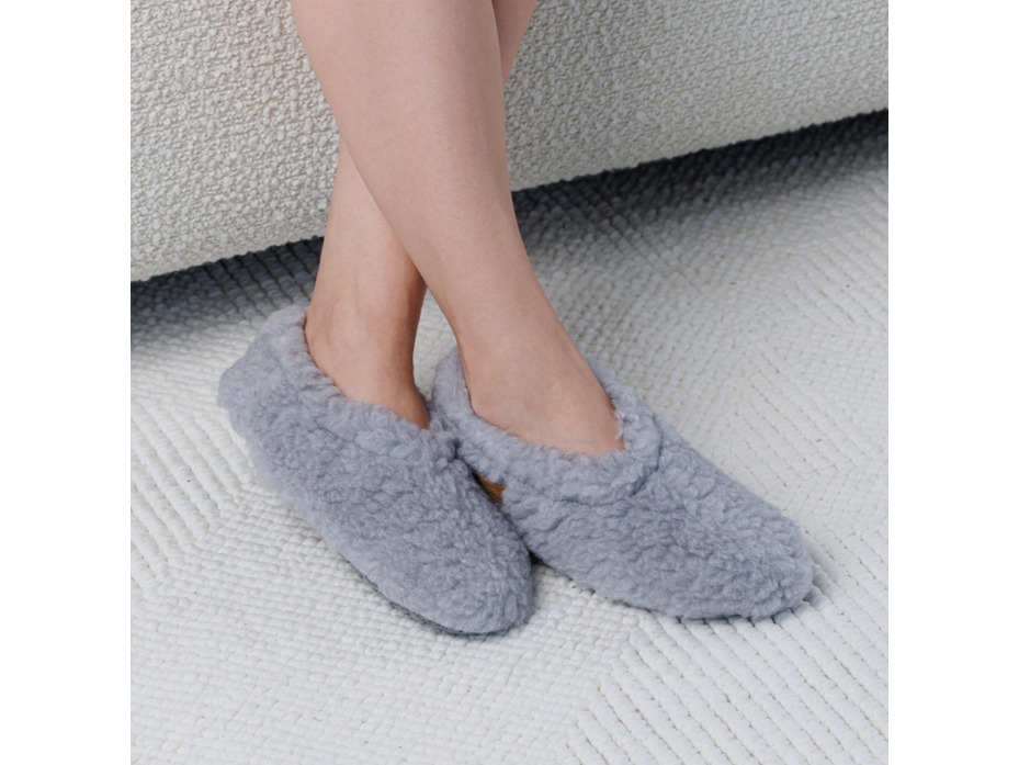 Тапочки-подследники женские Виктори серый / Woolhouse