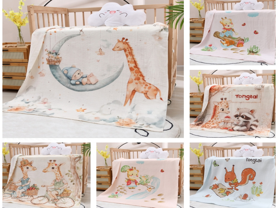 Плед 8512668 Детский рисунок муслин 110*110 / 7-я