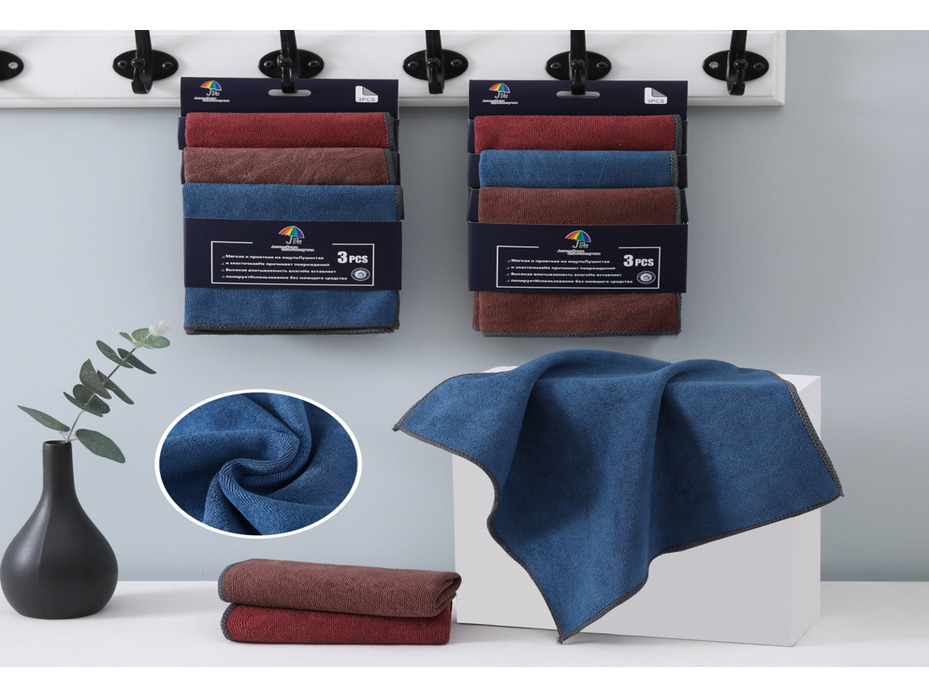 Набор салфеток 45613606 Однотонная микрофибра (30*30, 3 шт) / 7-я