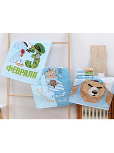 Полотенце 2211430 23 Февраля вафельное 40*60 / 7-я