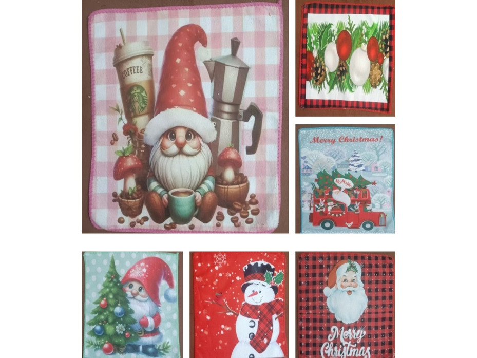 Полотенце 2803286 Новый год микрофибра 30*30 / 7-я