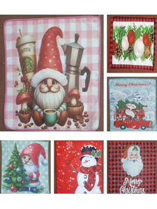 Полотенце 2803286 Новый год микрофибра 30*30 / 7-я