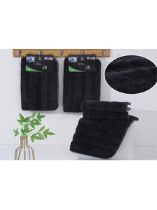 Полотенце 2862208 Черная микрофибра 40*40 / 7-я