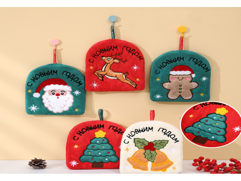 Полотенце 2821264 Новый год микрофибра 21*28 / 7-я