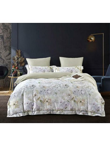 Постельное белье с простыней на резинке 2256-6/160*30 сатин премиум Евро сп / Asabella