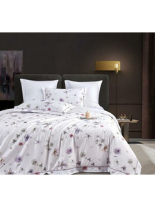 Постельное белье с простыней на резинке 2183-6/180*30 сатин премиум Евро сп / Asabella