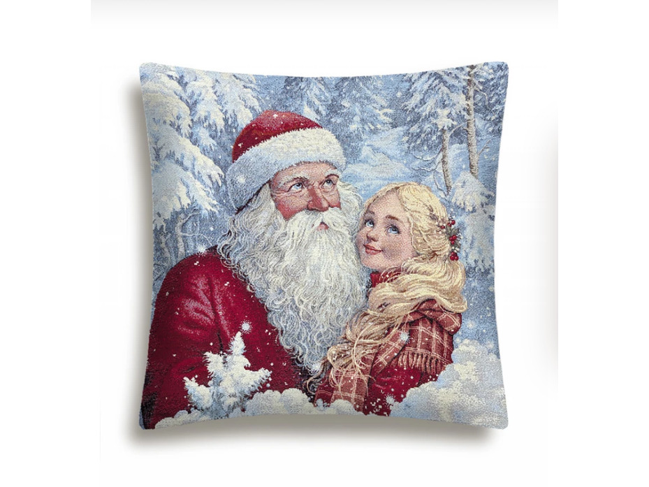 Наволочка декоративная 2518925 Морозко и Настенька серебро гобелен 44*44 / Le Gobelin