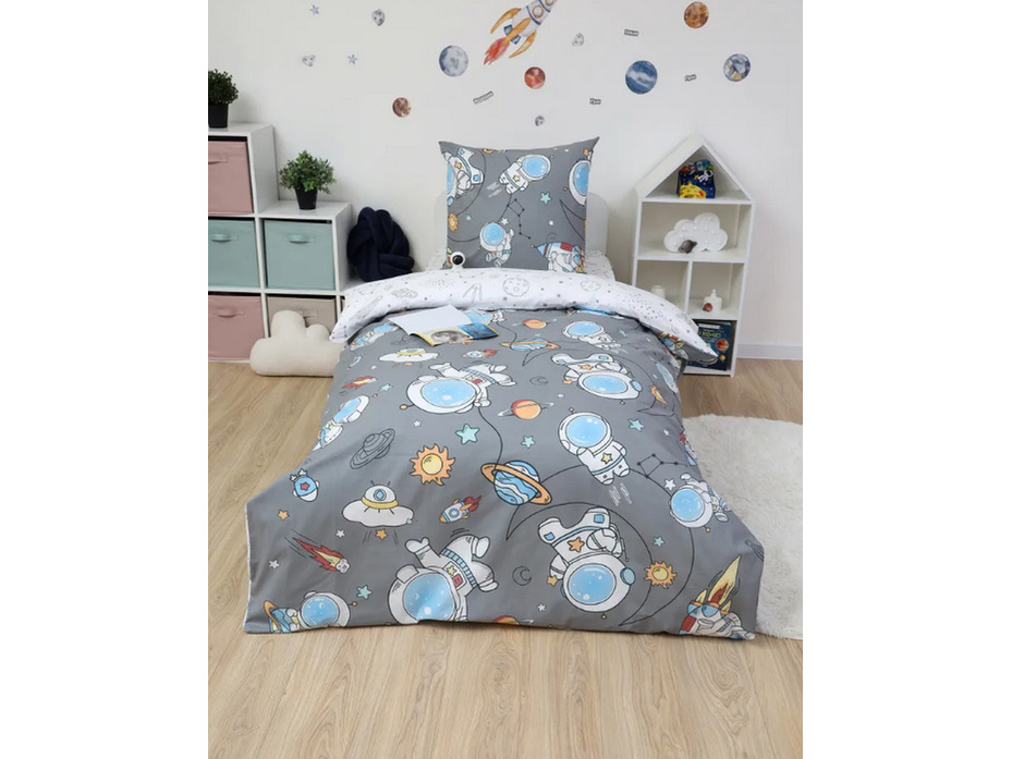 Постельное белье 500421 Космонавт поплин 1,5 сп / Василиса
