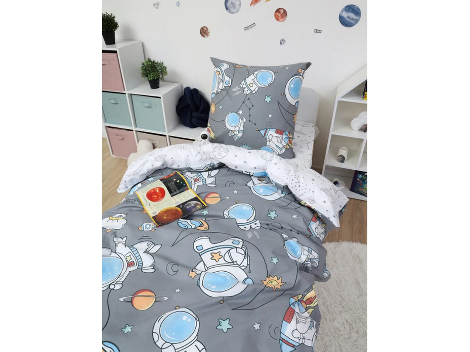 Постельное белье 500421 Космонавт поплин 1,5 сп / Василиса