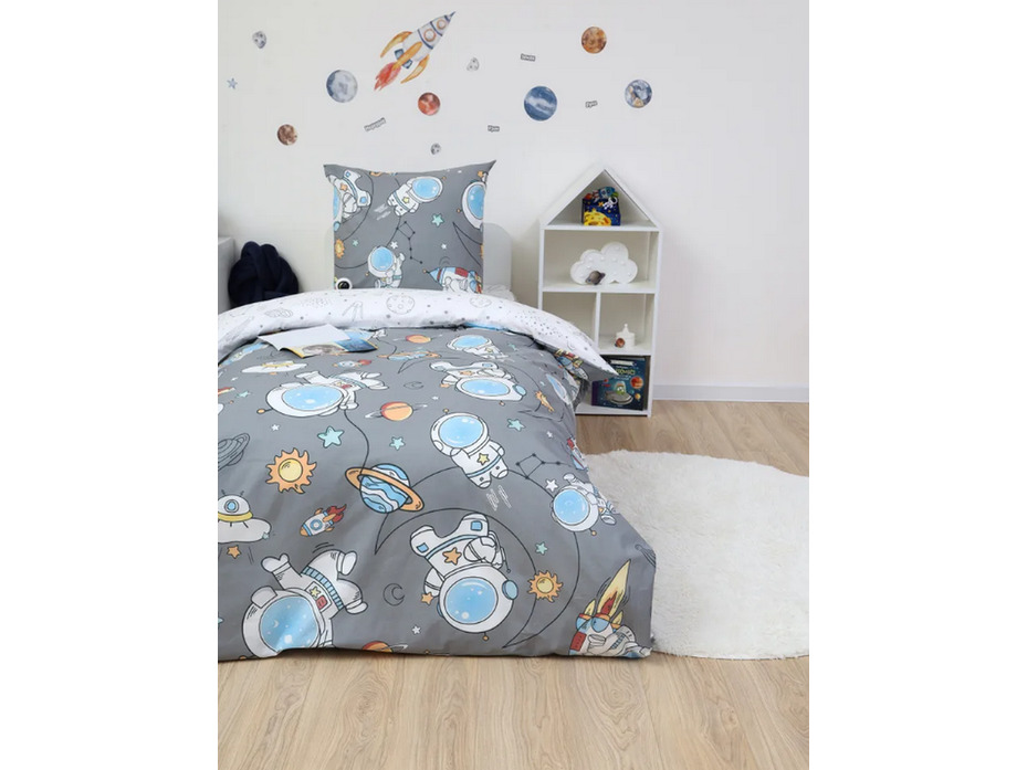 Постельное белье 500421 Космонавт поплин 1,5 сп / Василиса
