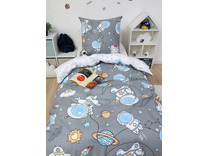 Постельное белье 500421 Космонавт поплин 1,5 сп / Василиса