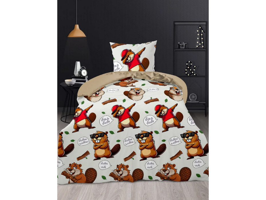 Постельное белье 20450Бобр добр перкаль 1,5 сп / Василиса