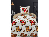 Постельное белье 20450Бобр добр перкаль 1,5 сп / Василиса