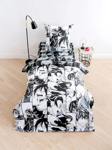 Постельное белье с простыней на резинке 10258 (24) Аниме поплин 1,5 сп / Василиса