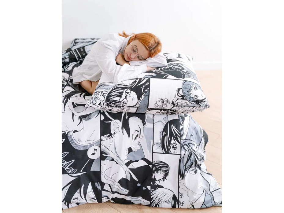 Постельное белье с простыней на резинке 10258 (24) Аниме поплин 1,5 сп / Василиса Постельное белье с простыней на резинке 10258 (24) Аниме поплин 1,5 сп / Василиса