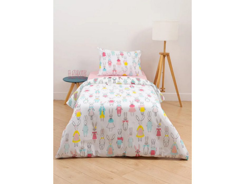 Постельное белье с простыней на резинке 70779 (24) Кроля поплин 1,5 сп / Василиса