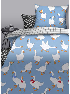 Постельное белье 71194 (24) Гуси поплин 1,5 сп / Василиса