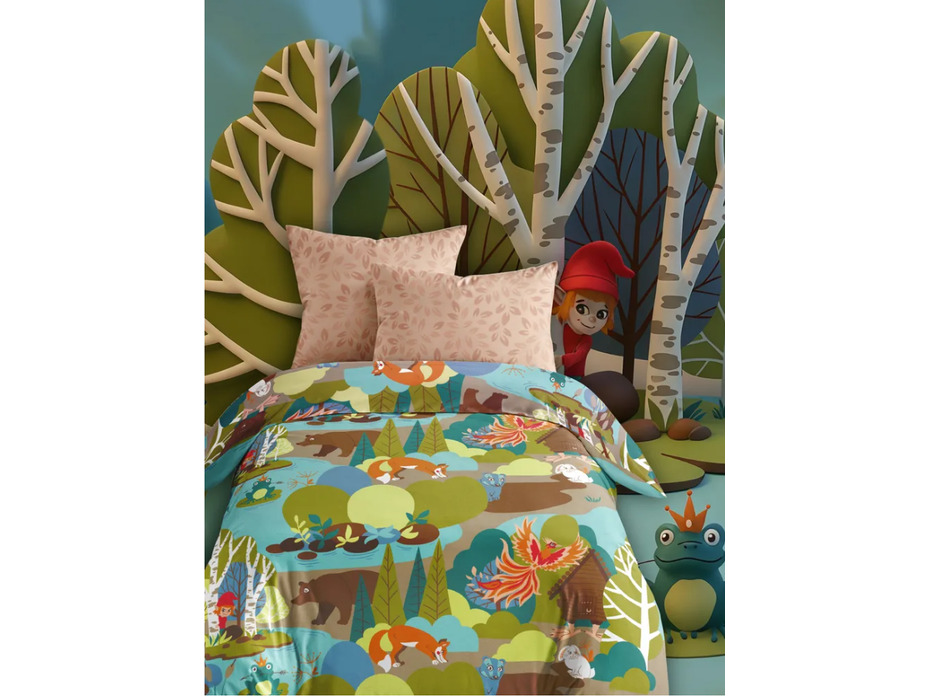 Постельное белье 500537 (24) Сказочные тропы бязь 1,5 сп / Василиса