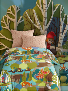 Постельное белье 500537 (24) Сказочные тропы бязь 1,5 сп / Василиса