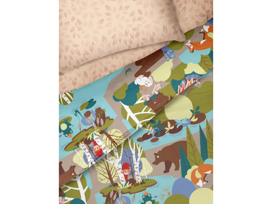 Постельное белье 500537 (24) Сказочные тропы бязь 1,5 сп / Василиса