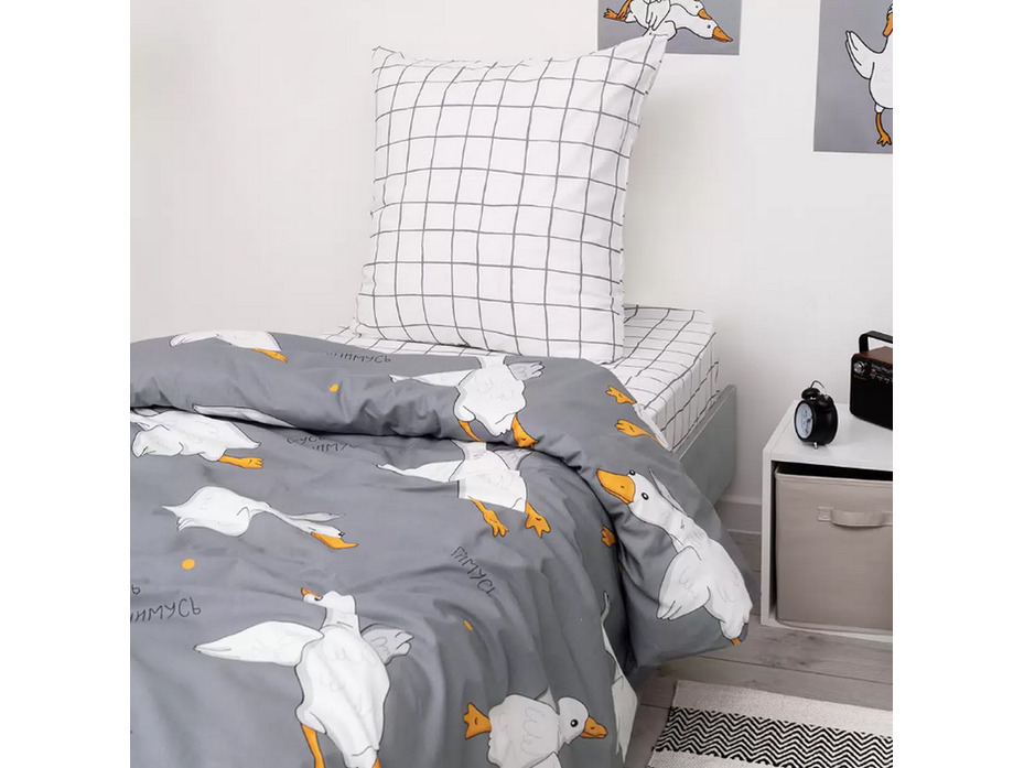 Постельное белье 500192 (24) Гусландия перкаль 1,5 сп / Василиса