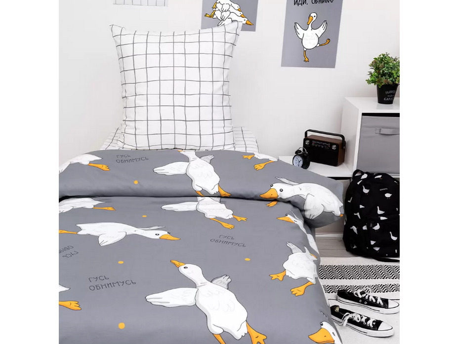 Постельное белье 500192 (24) Гусландия перкаль 1,5 сп / Василиса