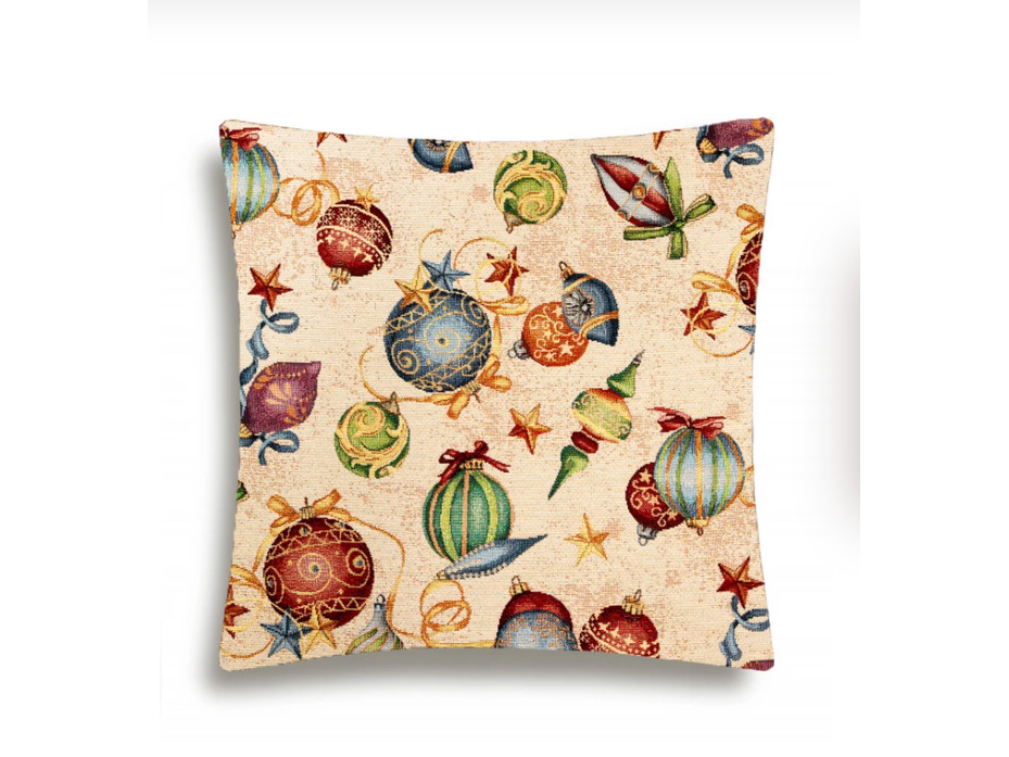 Наволочка декоративная 2520171 Шары и сосульки золото гобелен 45*45 / Le Gobelin Наволочка декоративная 2520171 Шары и сосульки золото гобелен 45*45 / Le Gobelin