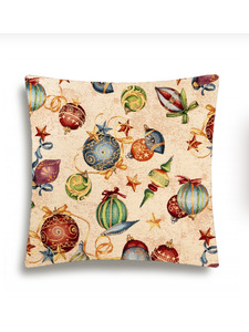 Наволочка декоративная 2520171 Шары и сосульки золото гобелен 45*45 / Le Gobelin