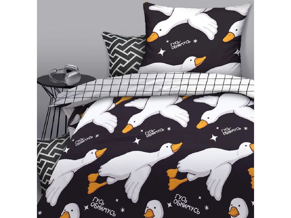 Постельное белье с простыней на резинке 20216 (24) Погусим бязь 1,5 сп / Василиса