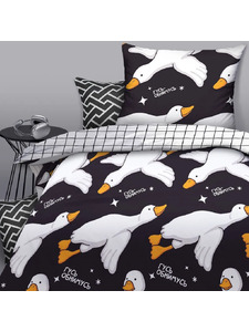 Постельное белье с простыней на резинке 20216 (24) Погусим бязь 1,5 сп / Василиса