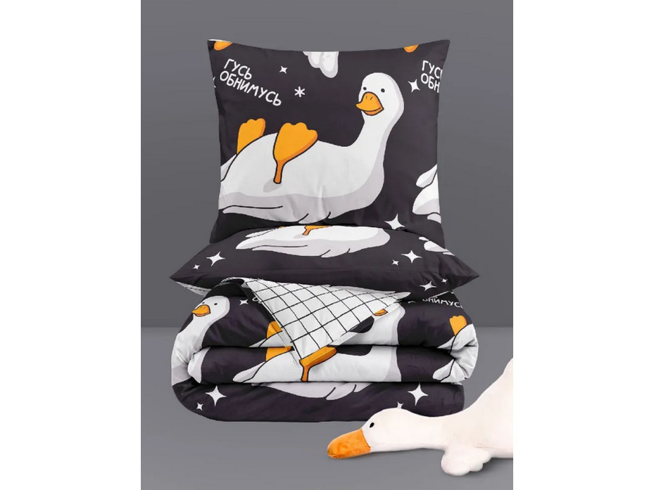 Постельное белье с простыней на резинке 20216 (24) Погусим бязь 1,5 сп / Василиса