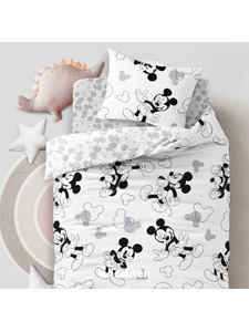 Постельное белье с простыней на резинке 500341 (24) Микки бязь 1,5 сп / Василиса