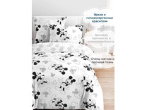 Постельное белье с простыней на резинке 500341 (24) Микки бязь 1,5 сп / Василиса