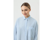 Халат-рубашка женский 1230100 Cotton Stripes Powder blue / Mey