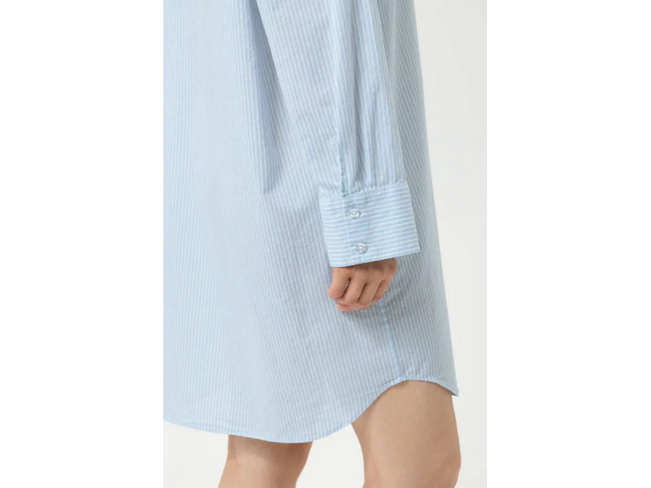 Халат-рубашка женский 1230100 Cotton Stripes Powder blue / Mey
