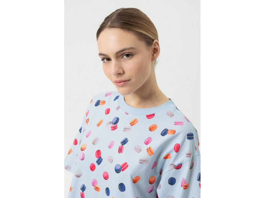 Туника 1230107 Flying Macarons Powder blue / Mey