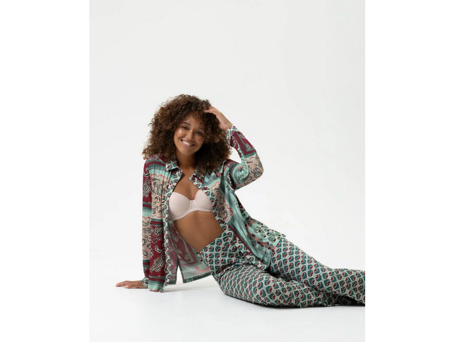 Пижама женская, рубашка и брюки 1240076 Mystical Maze Eucalyptus green / Mey