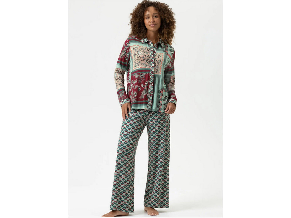 Пижама женская, рубашка и брюки 1240076 Mystical Maze Eucalyptus green / Mey