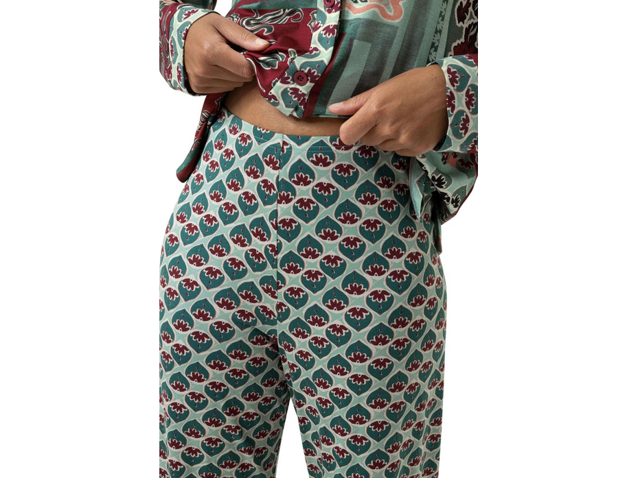 Пижама женская, рубашка и брюки 1240076 Mystical Maze Eucalyptus green / Mey
