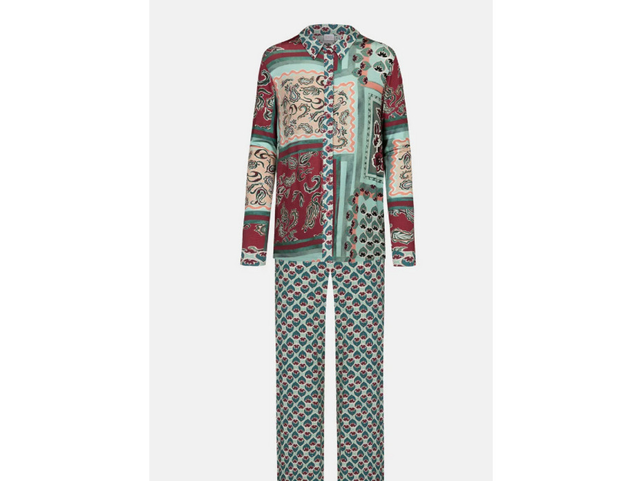 Пижама женская, рубашка и брюки 1240076 Mystical Maze Eucalyptus green / Mey