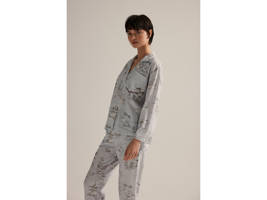 Пижама женская, рубашка и брюки 62519 Japanese Houses / Hays Пижама женская, рубашка и брюки 62519 Japanese Houses / Hays