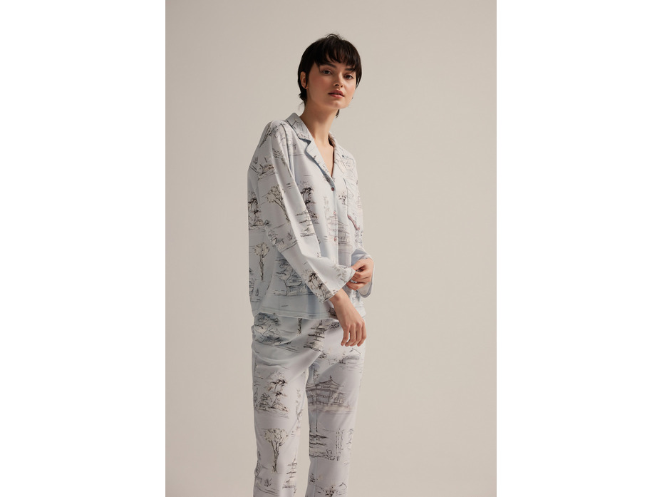 Пижама женская, рубашка и брюки 62519 Japanese Houses / Hays Пижама женская, рубашка и брюки 62519 Japanese Houses / Hays