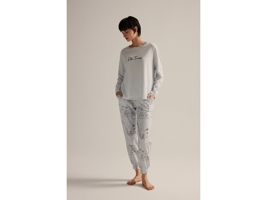 Пижама женская, лонгслив и брюки 62521 Japanese Houses / Hays