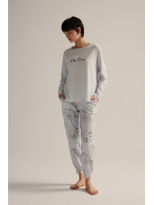 Пижама женская, лонгслив и брюки 62521 Japanese Houses / Hays
